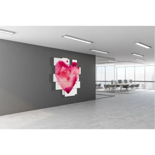 cuadro corazón rosa