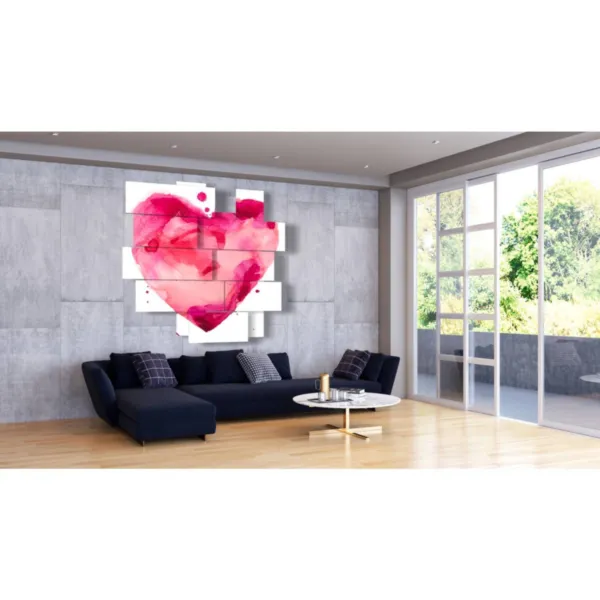 Decoración de corazón pintado