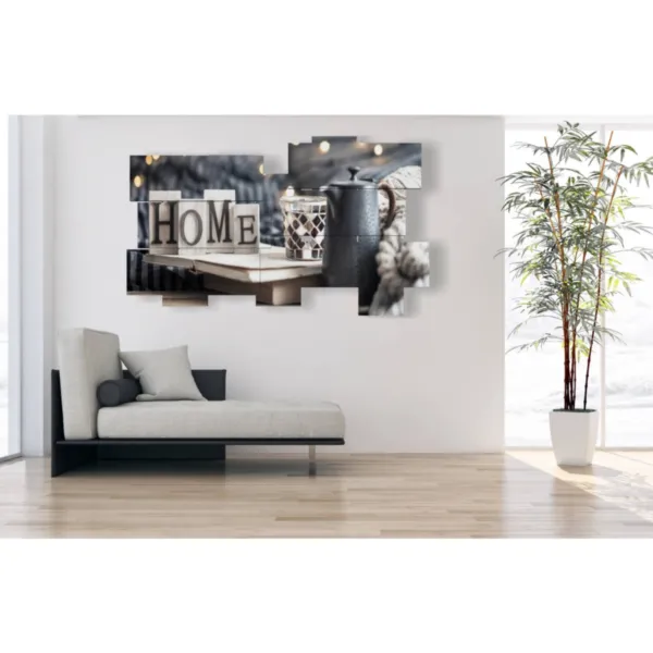 Design paintings with the word ''home'' written on them.