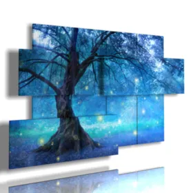 prints with stylized trees