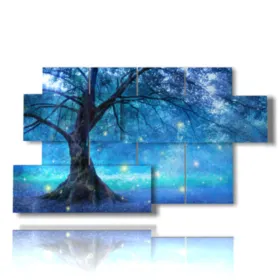 quadri con alberi stilizzati