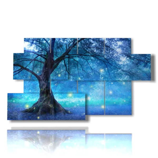 Tableaux avec des arbres stylisés