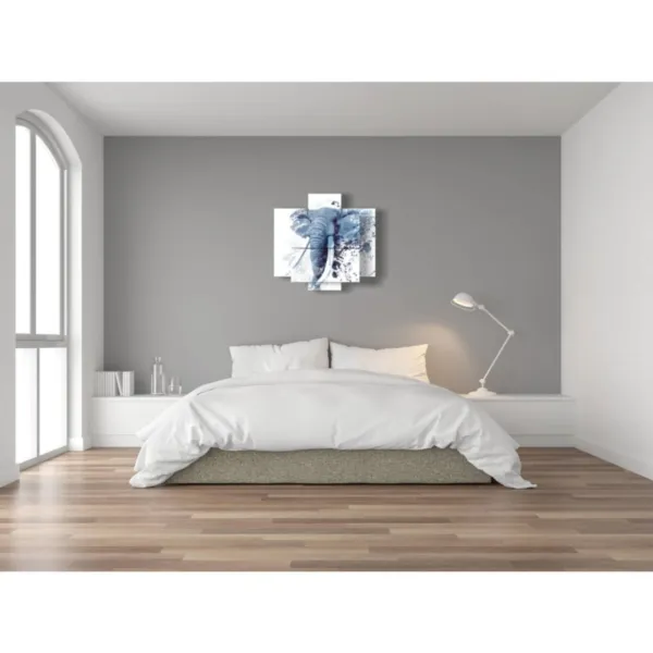 impresión de elefantes estilizados