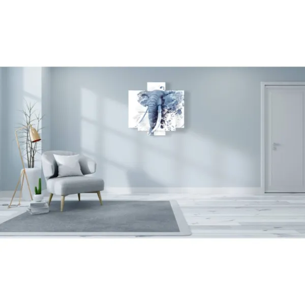 Innenraum-Design mit stilisierten Elefanten