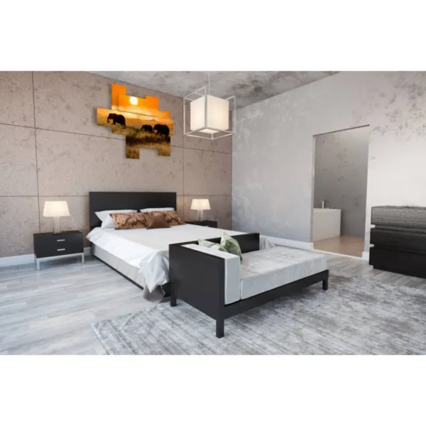 Decoración de elefantes al atardecer