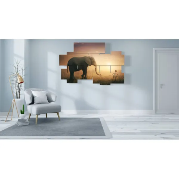decorazione elefante e bambino