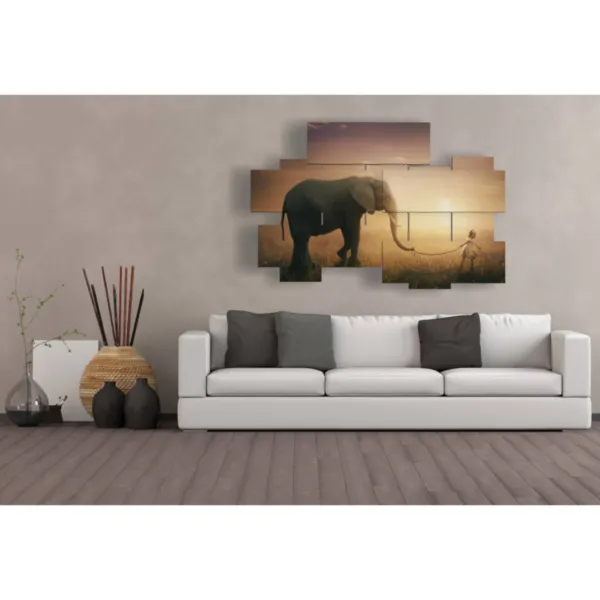 decoraciones de elefante y niño
