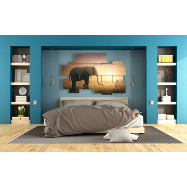 elephant and child wallpaper