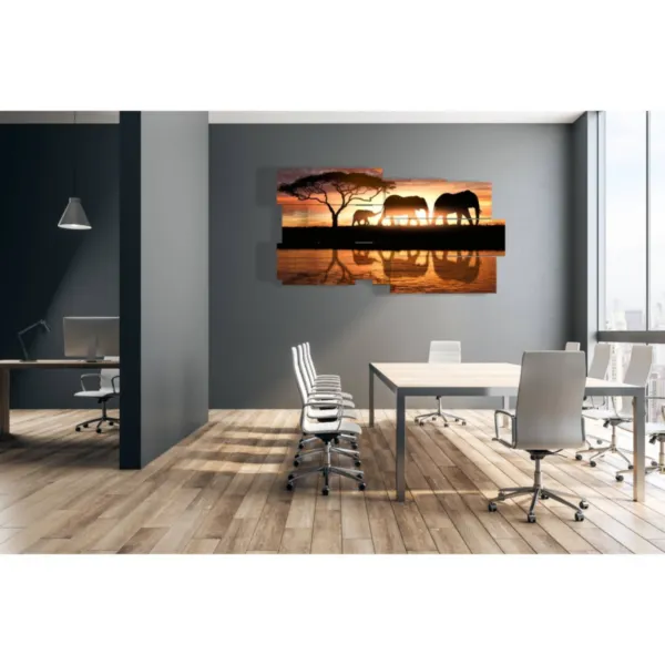 Bilder mit Fotos einer Elefantenfamilie