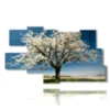 paintings beautiful blooming trees in spring - version: 9 pannelli 180x103cm