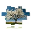 tableaux de beaux arbres en fleurs au printemps - version: 17 pannelli 225x152cm