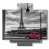 cuadros de paris con coche rojo de epoca - version: 5 pannelli 89x85cm
