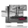 paris bilder mit rotem oldtimer - version: 6 pannelli 129x94cm
