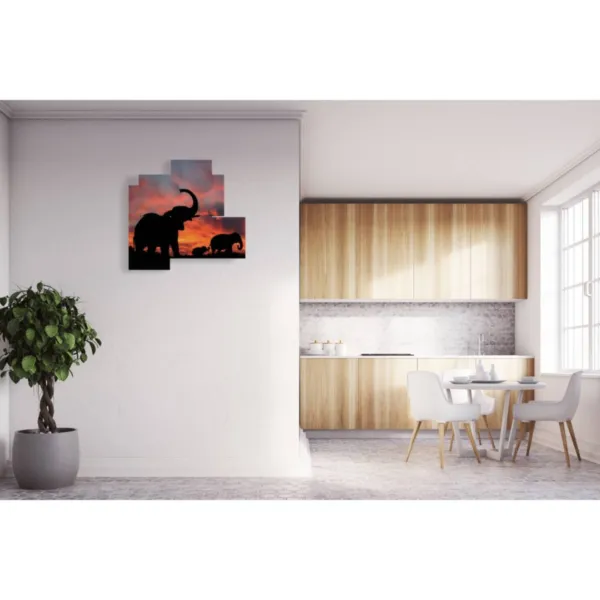 profile elephant decoration