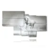 painting of white horse in water - version: 7 pannelli 171x102cm
