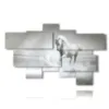 painting of white horse in water - version: 8 pannelli 177x110cm