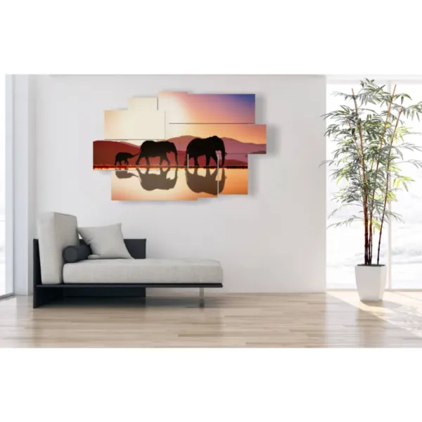 Elephant prints decoration