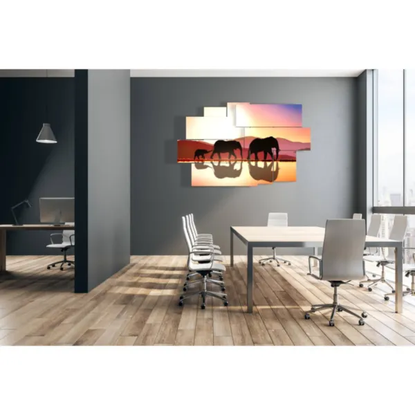 diseño de interiores con imagen de elefante