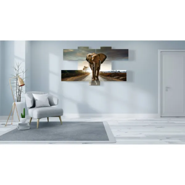 Colored elephant prints