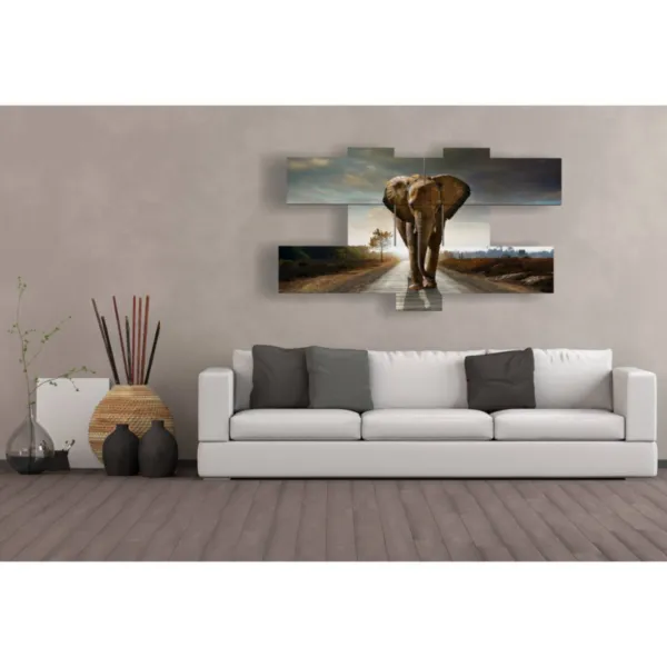 poster con elefante colorato