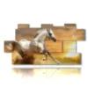 tableau course de chevaux vers le soleil - version: 11 pannelli 202x103cm
