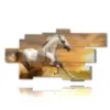 painting horse race towards the sun - version: 10 pannelli 212x111cm
