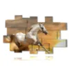 painting horse race towards the sun - version: 20 pannelli 244x151cm