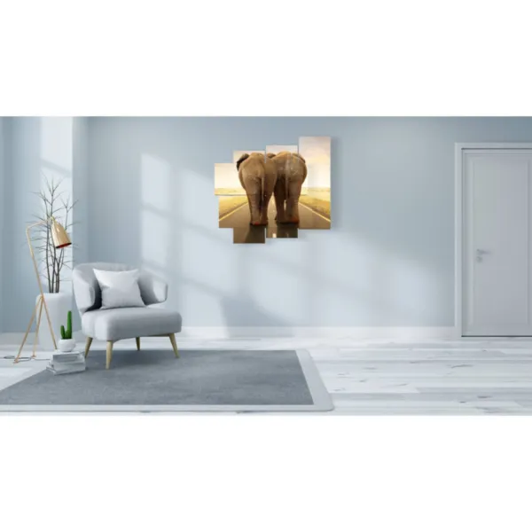 Prints with funny elephants