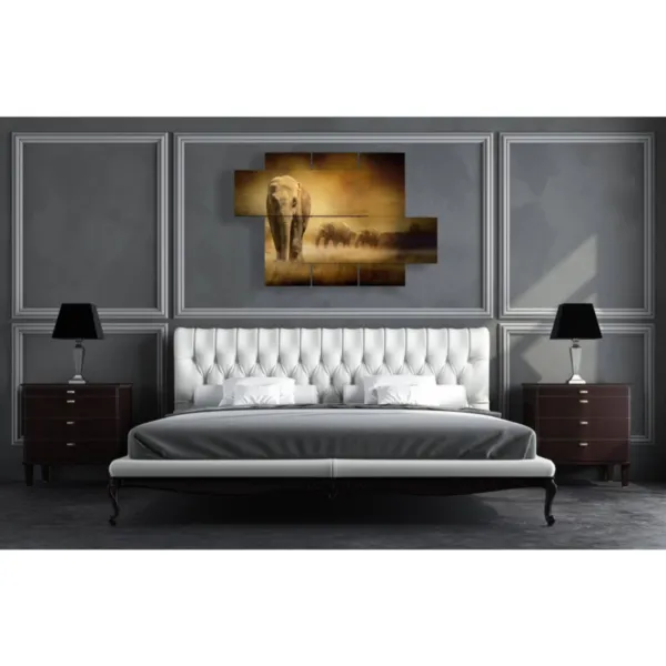 African Elephant Wall Art Panel