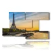 quadro con foto aerea parigi barcone verso il tramonto - version: 8 pannelli 173x100cm