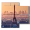 painting tour eiffel at sunset - version: 4 pannelli 91x85cm