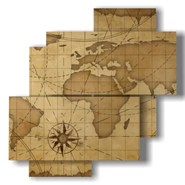 Panneau carte du monde