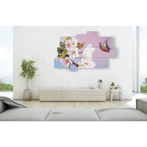 tableaux avec des papillons dans un style abstrait