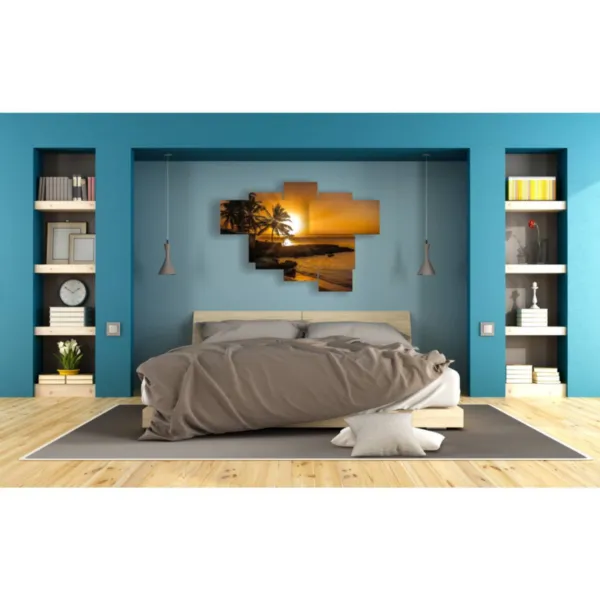 mobilier de mer coucher de soleil