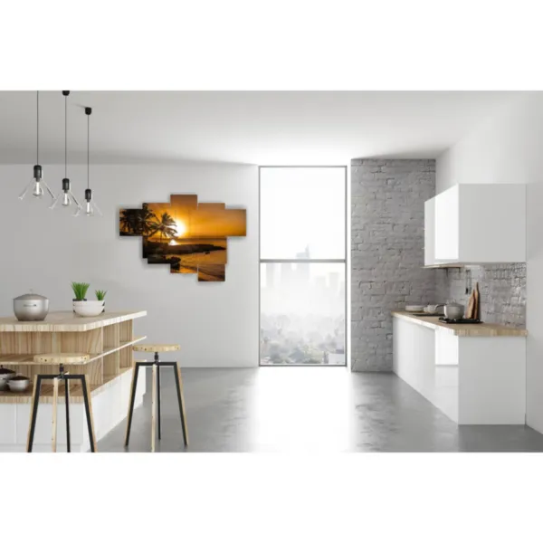 diseño de interiores, mar, atardecer