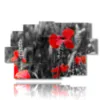 bild foto mohnblumen weiss schwarz rot - version: 9 pannelli 171x108cm