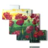 bild mit bildern von gemalten mohnblumen - version: 6 pannelli 127x110cm