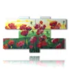 painting with pictures of painted poppies - version: 7 pannelli 176x102cm