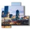 london bilder finanzviertel - version: 4 pannelli 83x78cm
