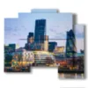 london paintings financial district - version: 5 pannelli 89x77cm