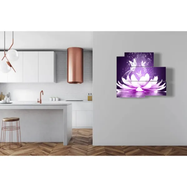 Decoraciones con mariposas en flor de loto.