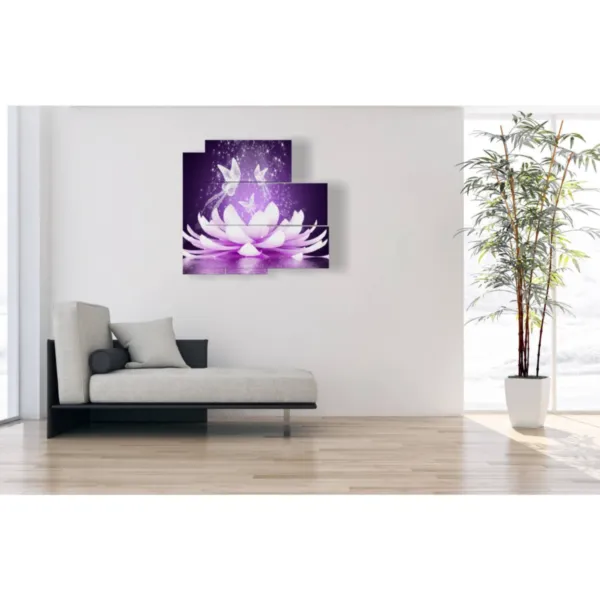 Arte murale de papillons et de lotus