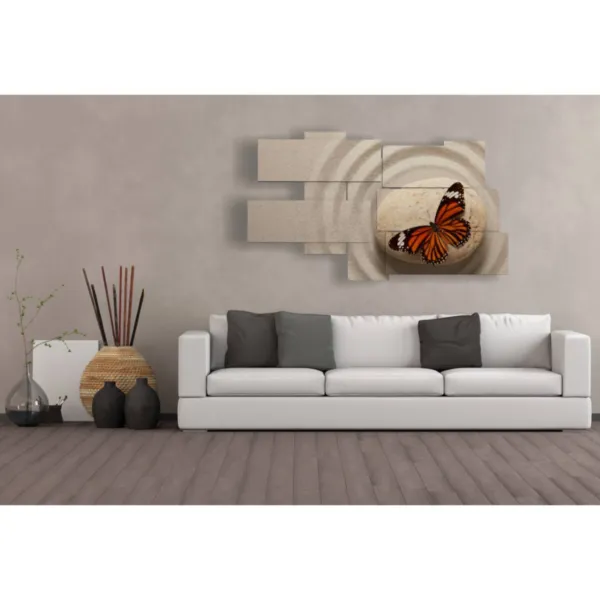 Paintings of butterflies, still life.