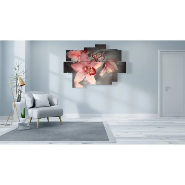 Tableaux, fleurs et papillons imprimés