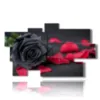 paintings of black roses and red petals - version: 9 pannelli 182x107cm