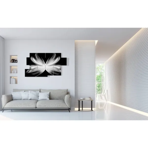 wall print with heart and butterfly designs