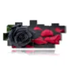 paintings of black roses and red petals - version: 15 pannelli 250x112cm