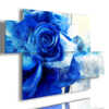 tableau avec roses bleues dégradées