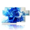 painting with shaded blue roses - version: 7 pannelli 157x90cm