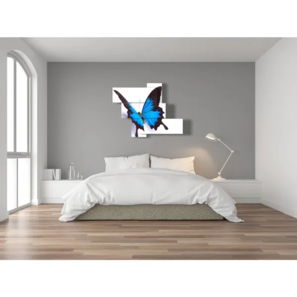 cuadros con mariposas azules en relieve